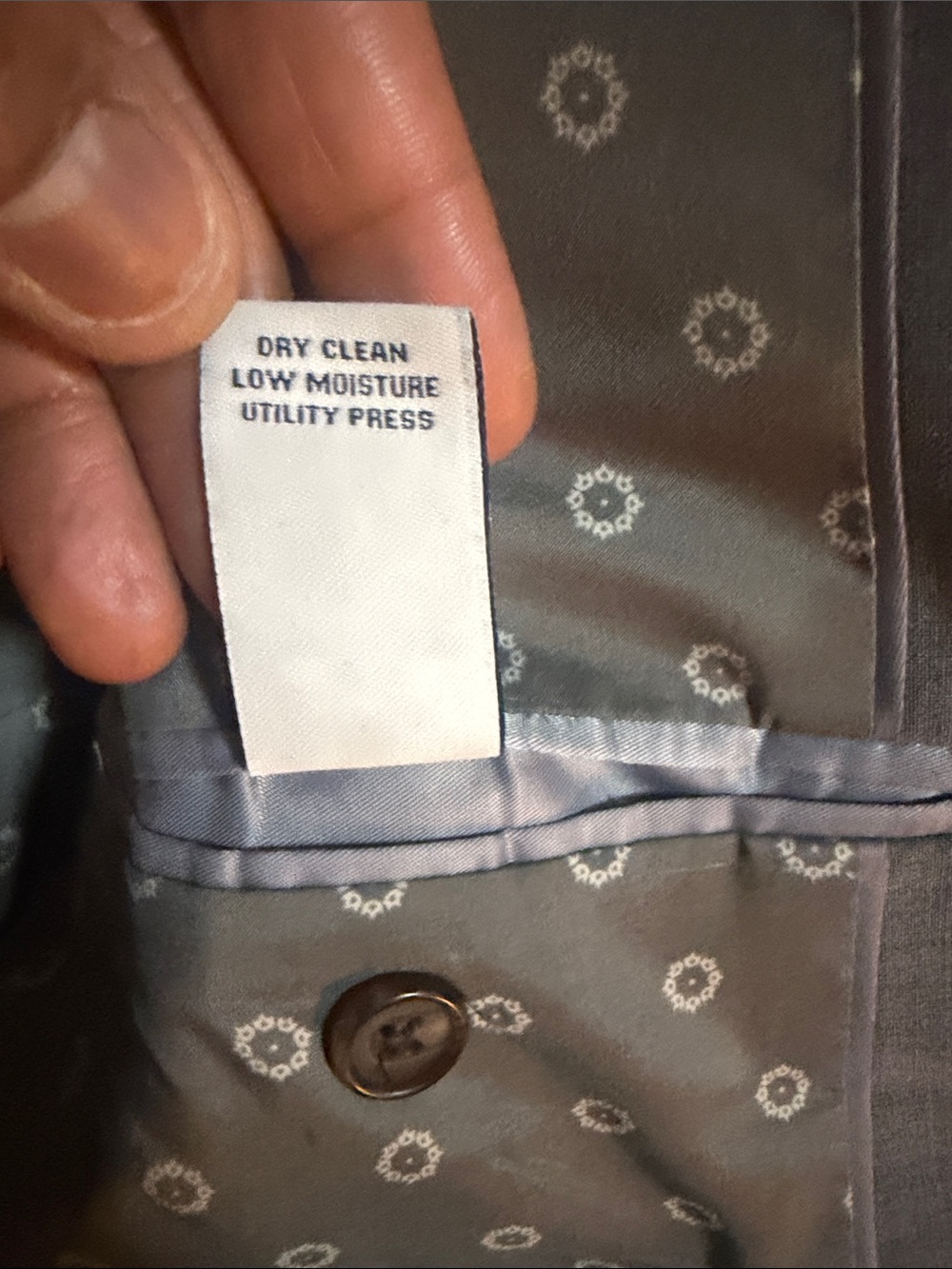 Crown & Ivy Gray Blazer with Blue Paisley and Denim Patchwork - Men’s Blazer - Picture 10 of 11